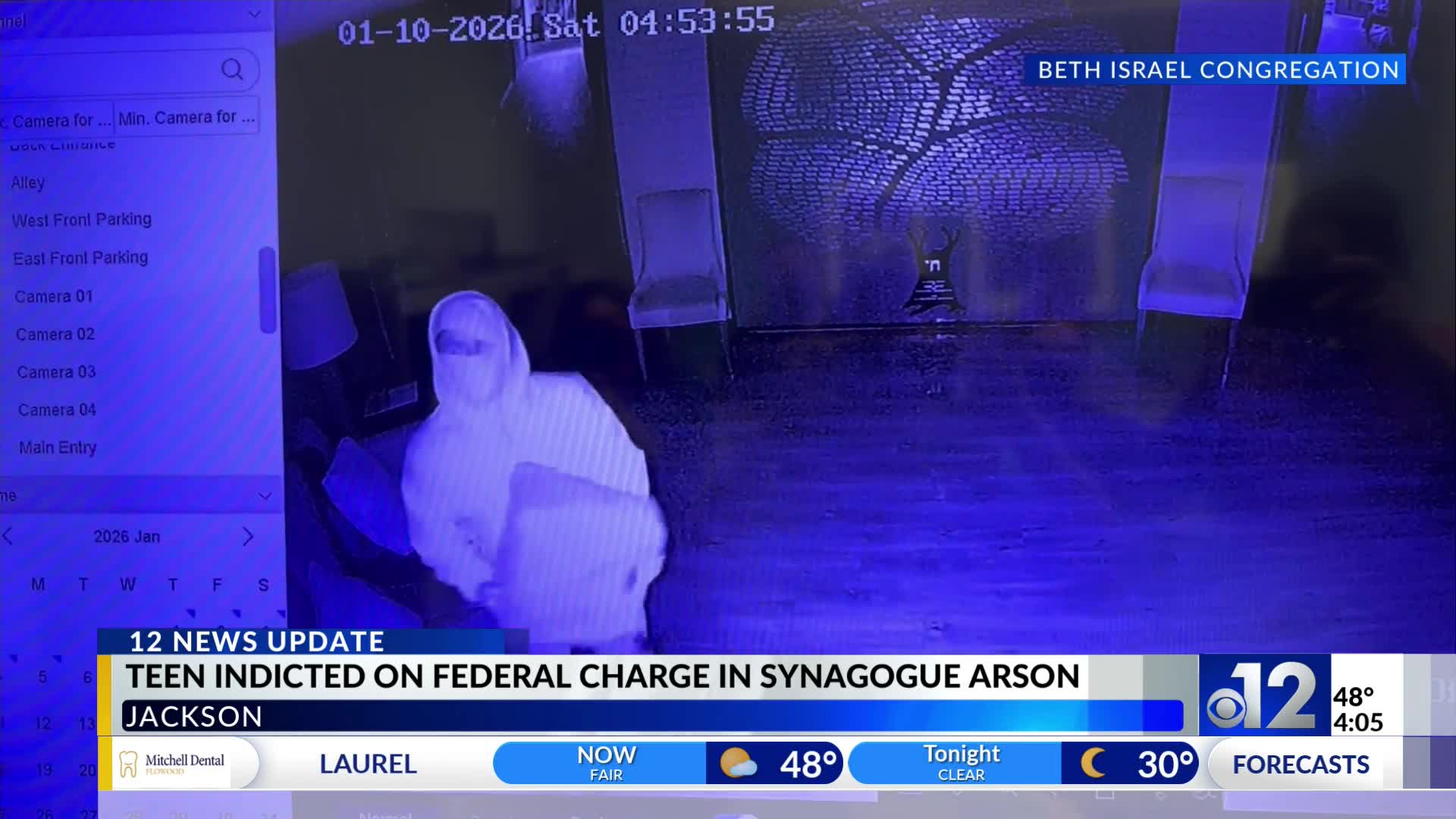 Suspect indicted on federal charge in arson attack on Jackson synagogue