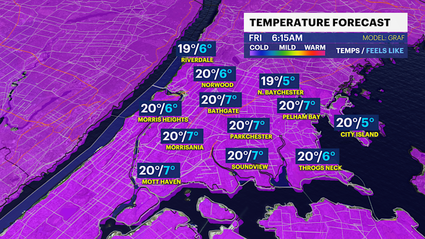 Bitter blast: A frigid Friday feel on the way for the Bronx