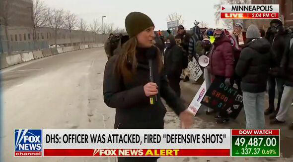 Sneering Fox News host forced to abandon report as she's drowned out by ...