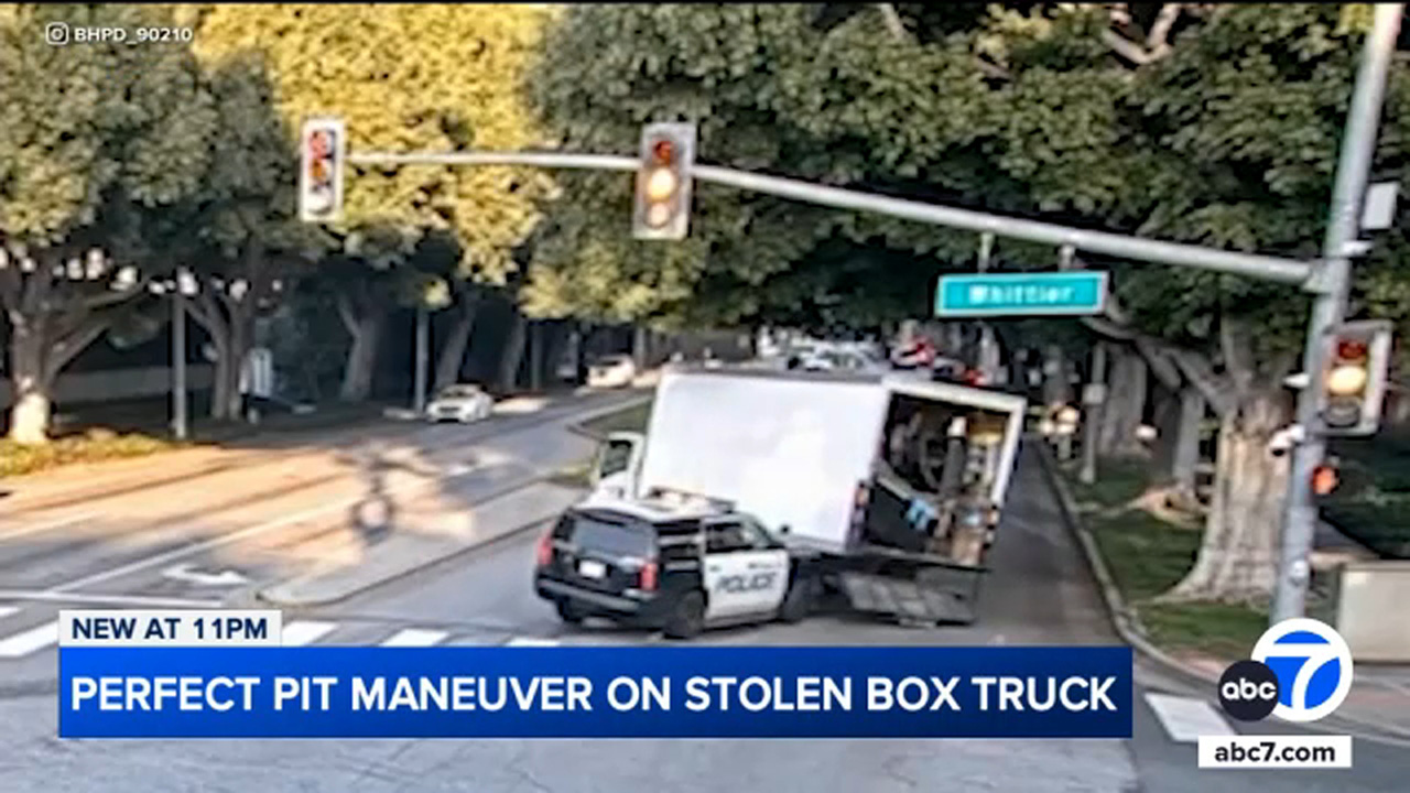 Perfect PIT maneuver on stolen box truck ends chase in Beverly Hills ...