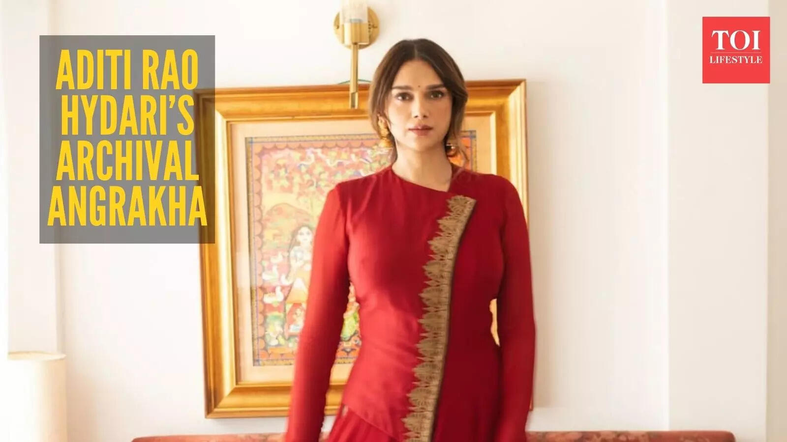Aditi Rao Hydari wears an archival angrakha kurta and nails modern elegance