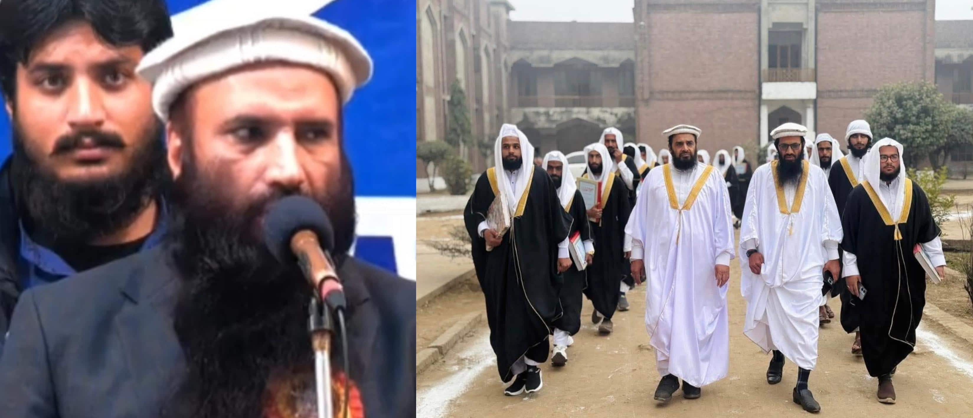 Saifullah Kasuri seen addressing cadres; LeT-linked gathering visuals from Muridke.