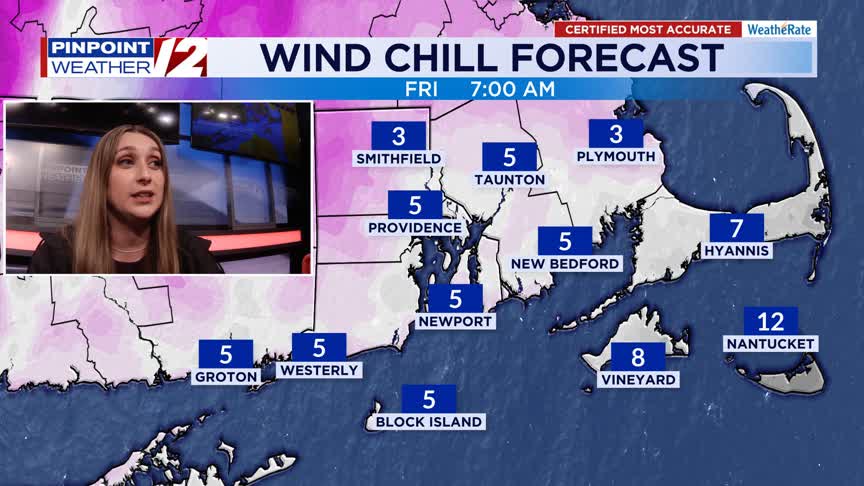 WPRI 12 weather now 1/15/25: Temps dropping tonight; frigid start Friday
