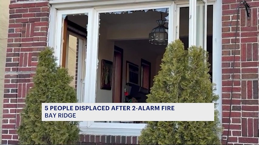5 people displaced after 2-alarm fire in Bay Ridge