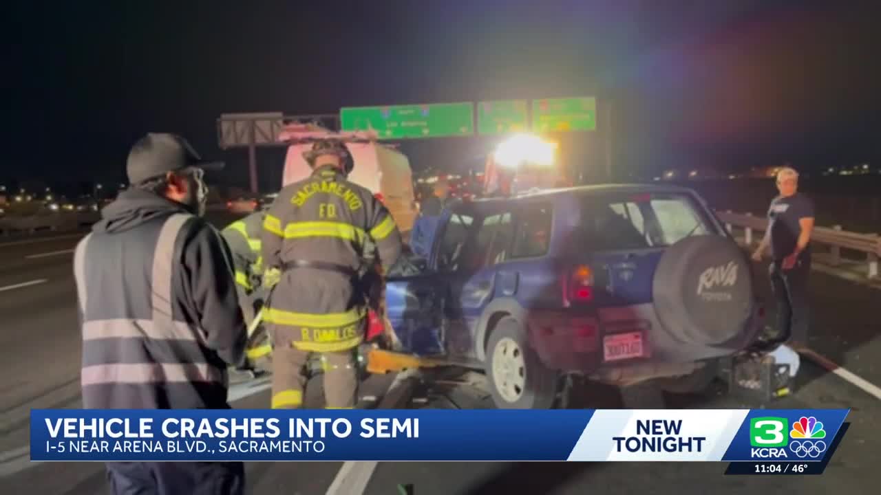 Driver injured in crash involving dump truck on I-5 in Natomas