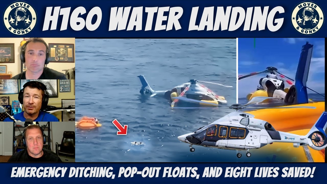 Airbus H160 emergency water landing - 8 rescued off Brazil