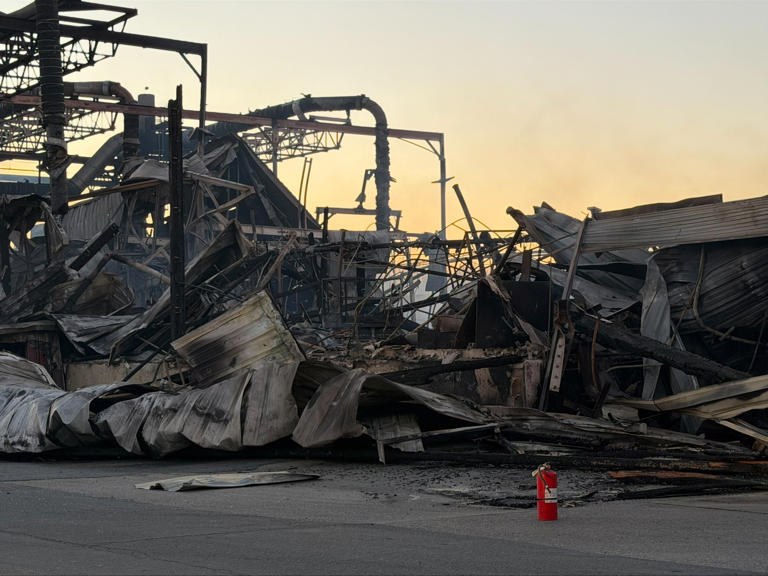 Massive fire breaks out at closed Emporia plant