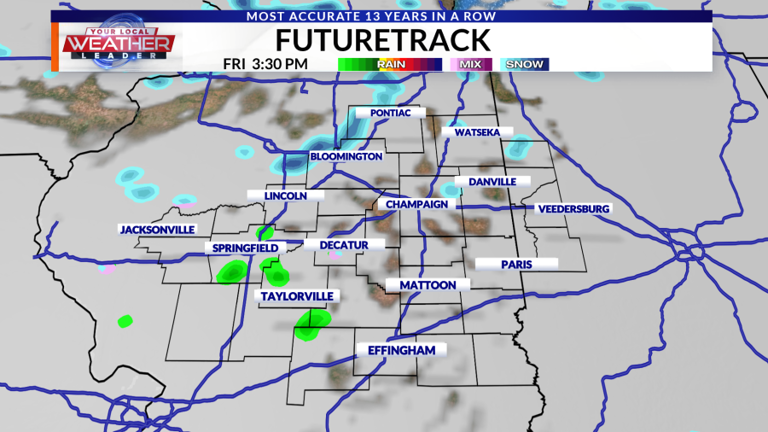 Weather now: More snow chances today and more cold air for the weekend