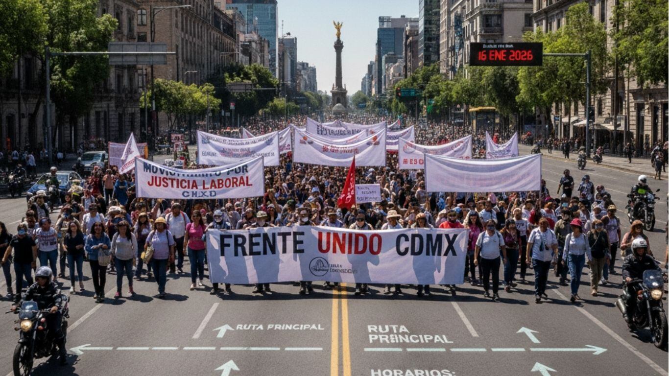 Marchas en CDMX hoy viernes 16 de enero de 2026: rutas, horarios y ...