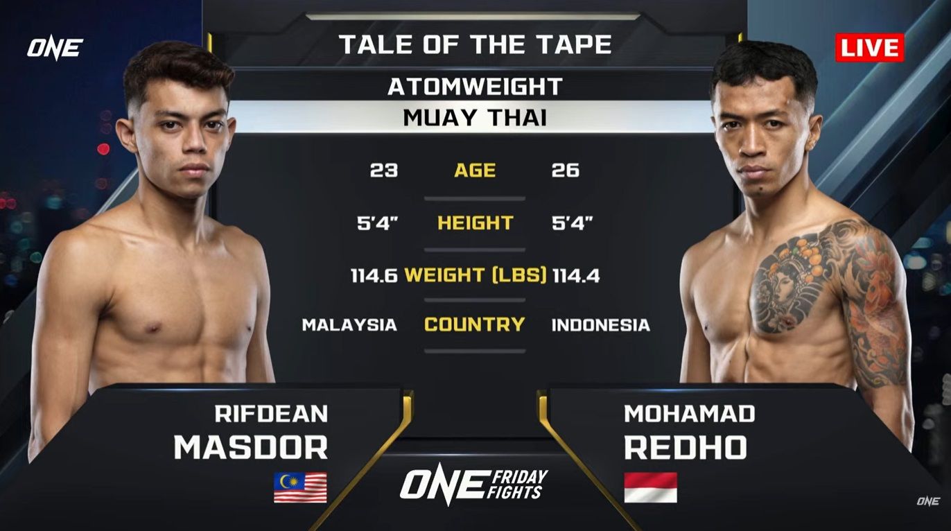 Hasil ONE Friday Fights 138 - Jagoan Indonesia Redho Rocky ditaklukkan ...