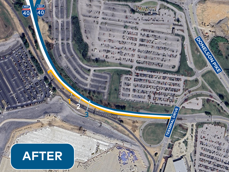 Nashville airport prepares for another 3 months of lane closures