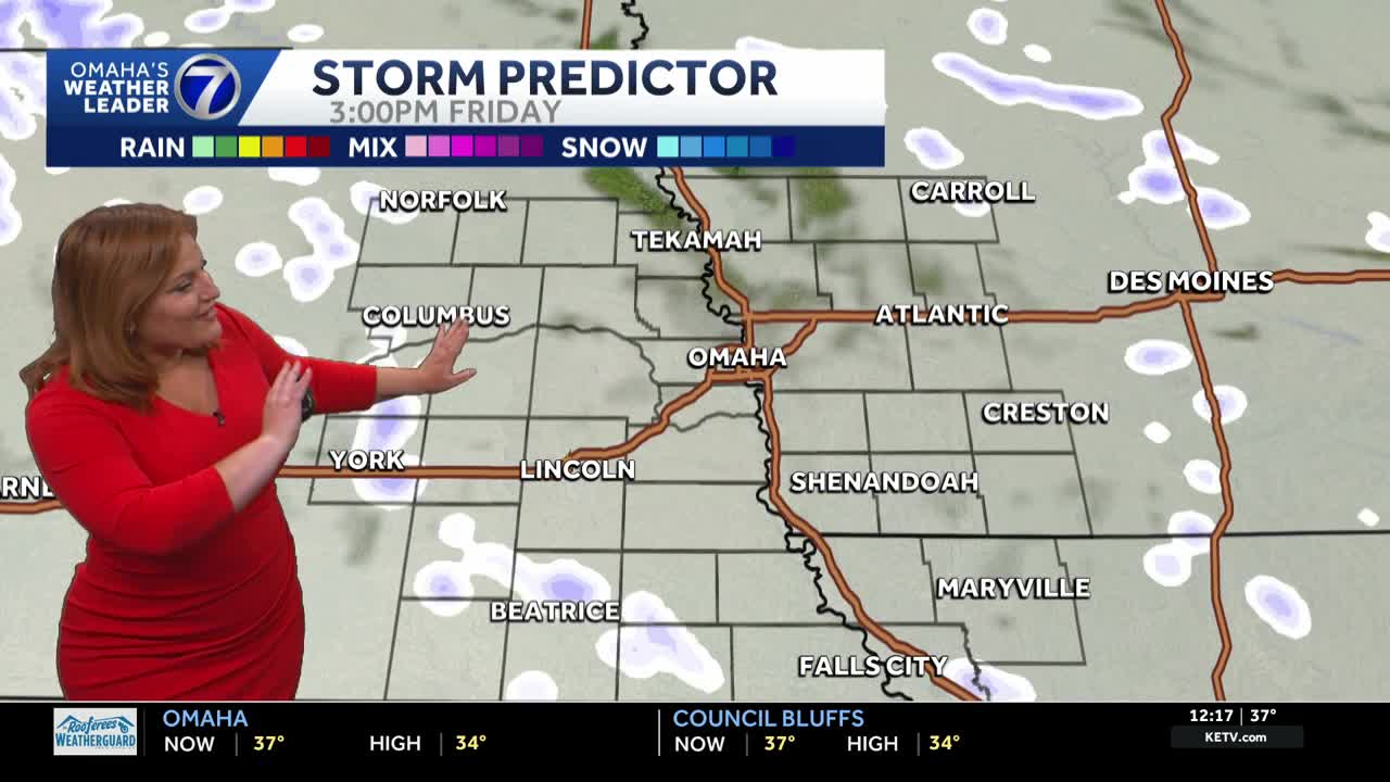 Strong winds, snow showers Friday afternoon for Omaha area