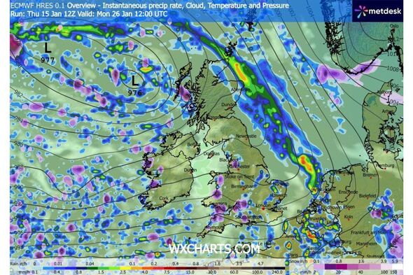 New UK weather maps show snow as far south as Bristol and Brighton - 11 ...