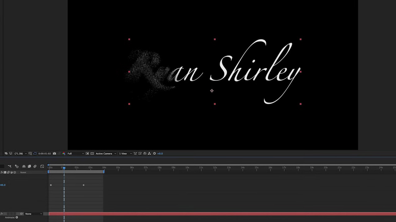 After Effects tutorial text particle dissolve