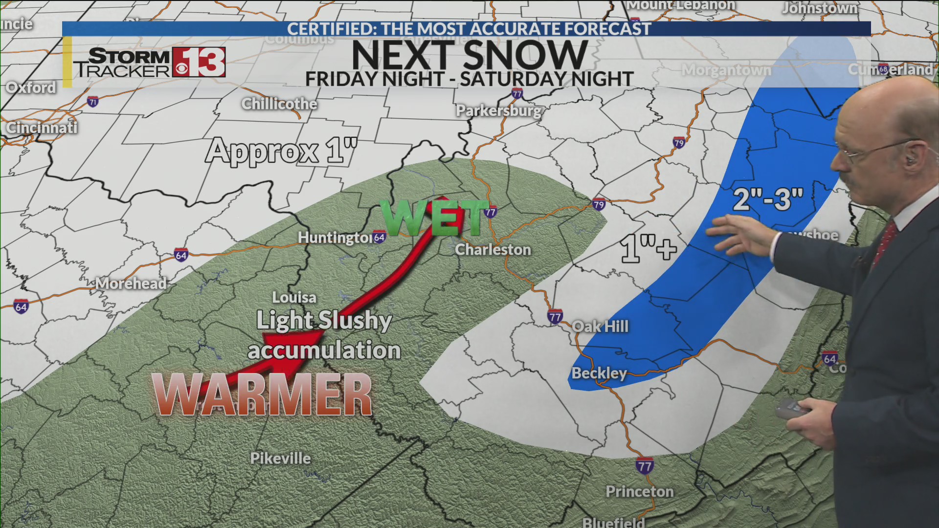 Rain and snow Friday night and Saturday morning