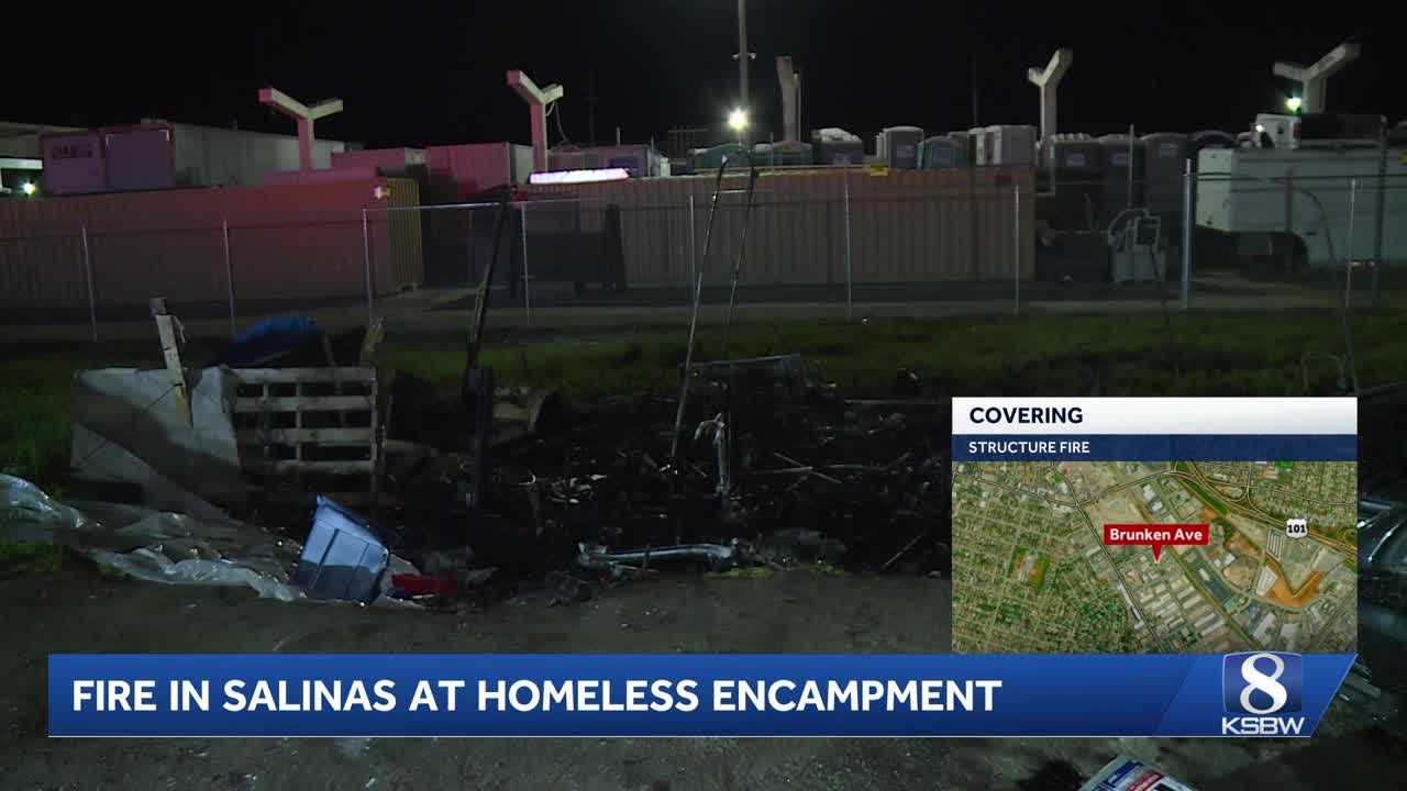 Fire at Salinas homeless encampment contained without injuries