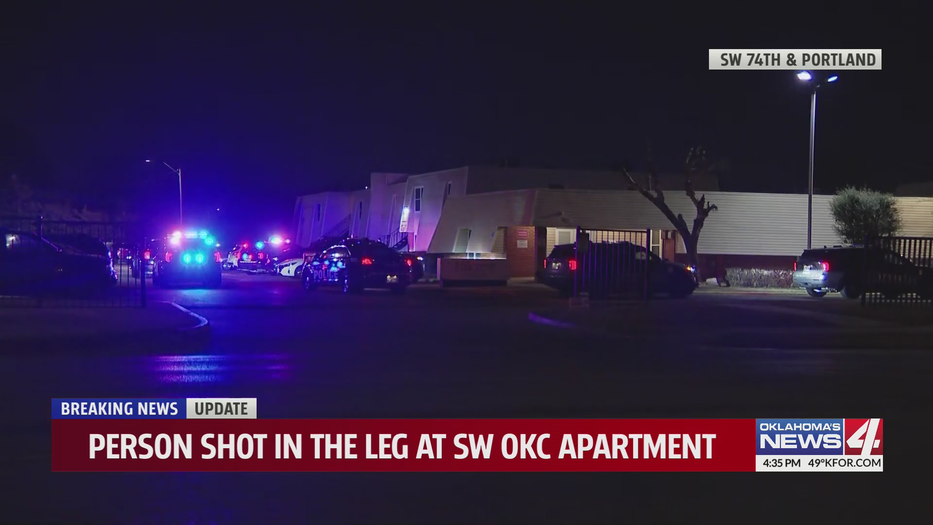 Person shot in the leg at SW OKC apartment