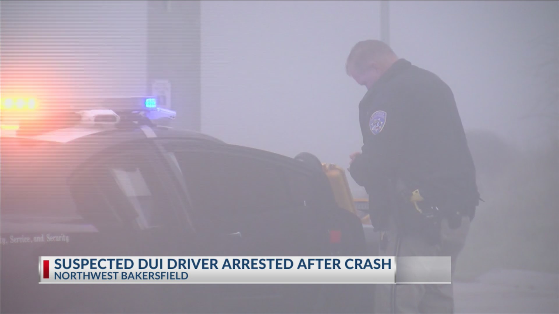 Suspected DUI driver arrested after crash in northwest Bakersfield