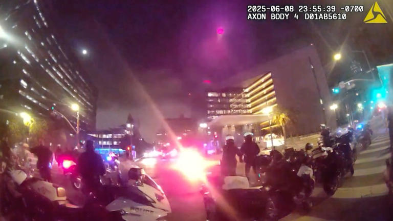LAPD banned from using non-lethal weapons on violent anti-ICE protestors