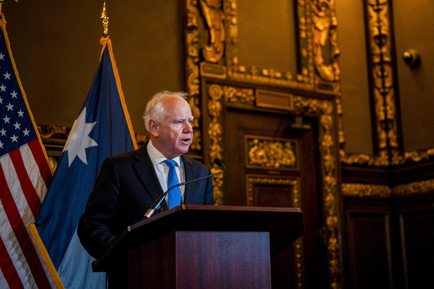 Minnesota Gov. Tim Walz is not seeking a third term. (Stephen Maturen / Getty Images file)
