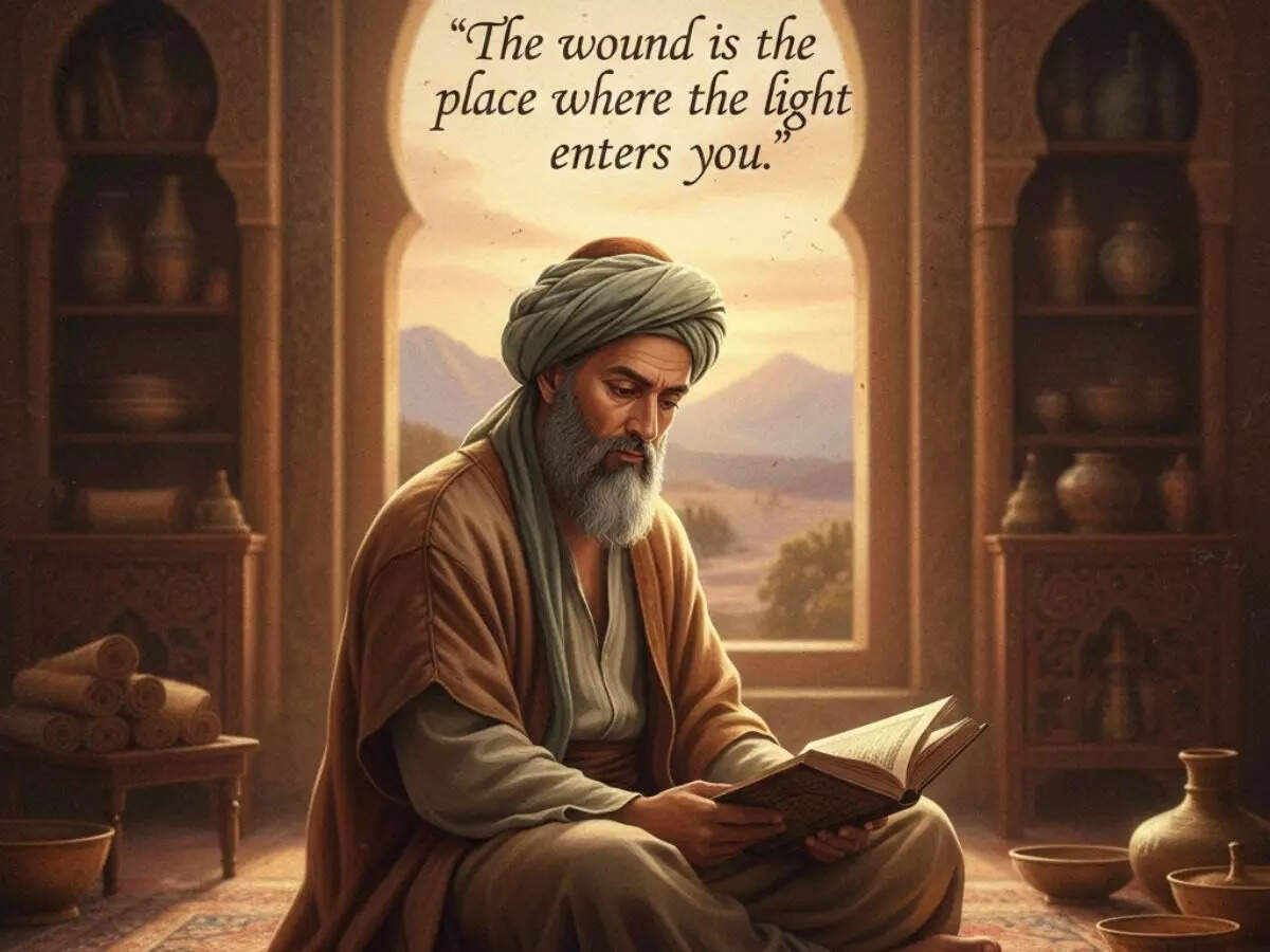 Quote of the day by Rumi: 'The wound is the place where the light ...
