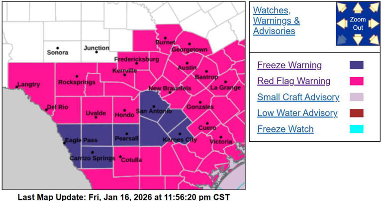 Freeze warning now issued for San Antonio. Here's the latest.