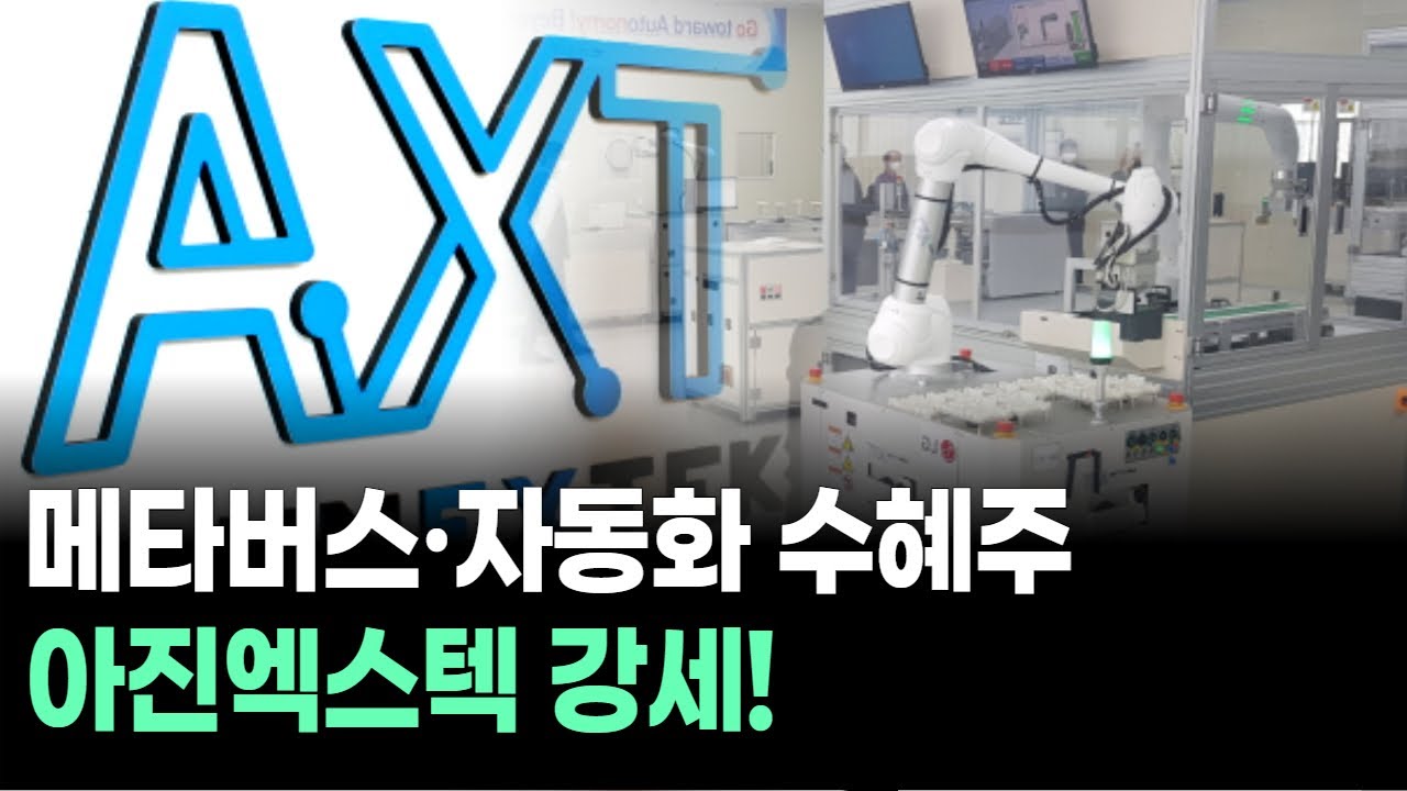메타버스·자동화 수혜주 아진엑스텍 강세! | Watch