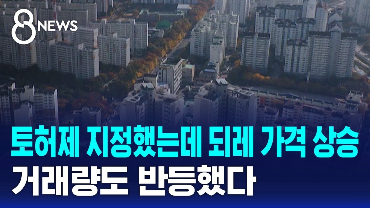 토허제 지정했는데 되레 가격 상승…거래량도 반등했다 / SBS 8뉴스 | Watch