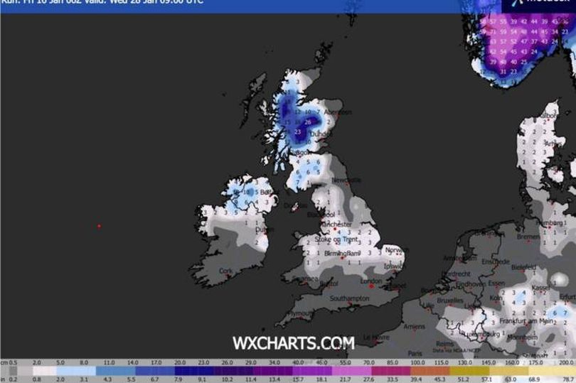UK snow maps show when two blizzards will hit as 27cm forecast for late ...