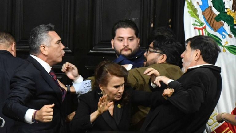 Alito y Noroña. Pelea entre senadores en agosto de 2025. Foto: Cuartoscuro.