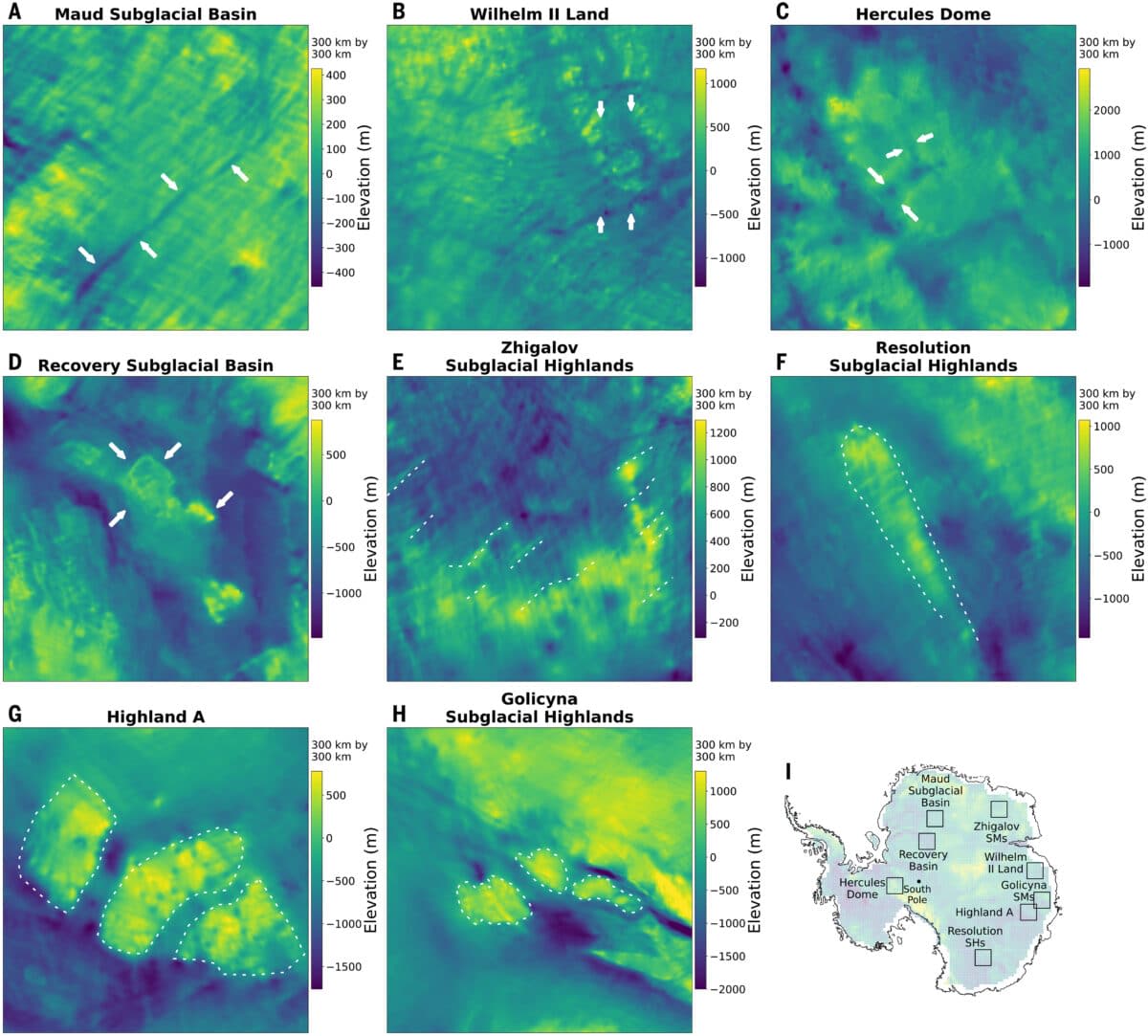Examples Of Newly Mapped Ifpa Subglacial Topography