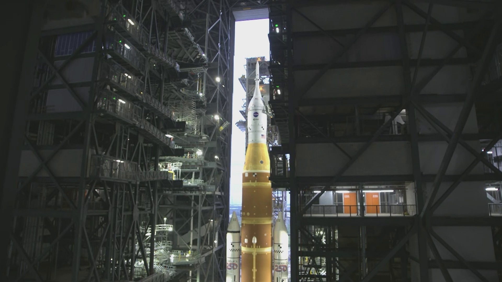NASA begins to roll out of Artemis II rocket ahead of launch