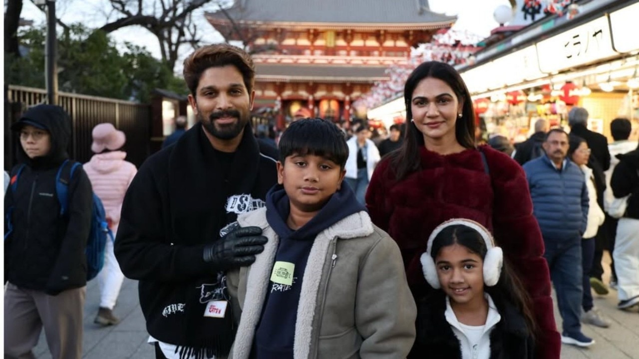 Allu Arjun spends family time in Tokyo with Sneha Reddy and children