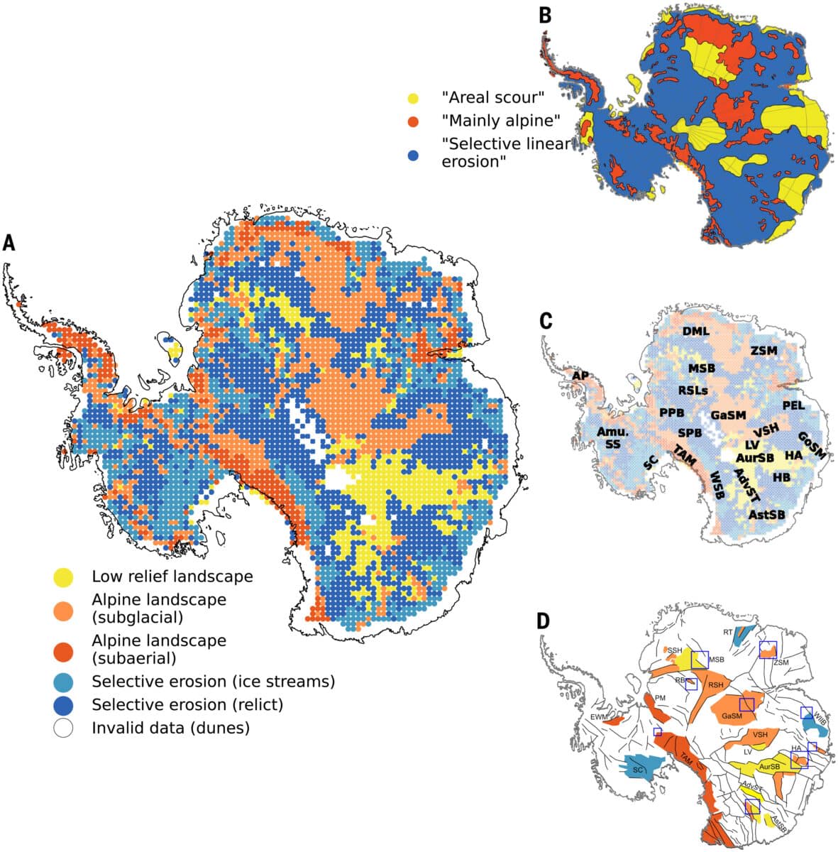 A Geomorphological Overview Of Antarctica’s Subglacial Features.