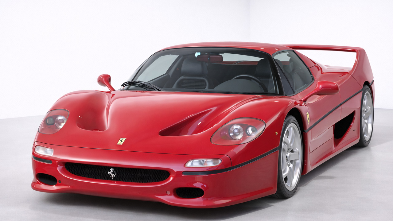 A closer look at the details of the Ferrari F50