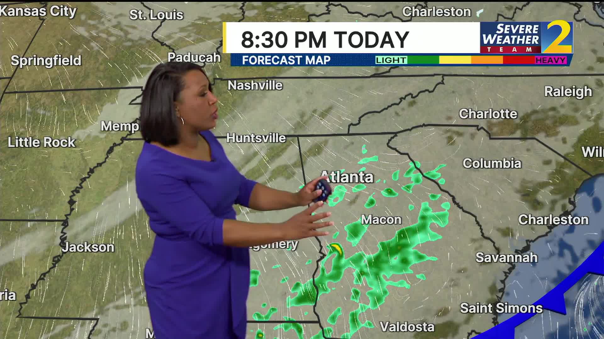 Evening showers south of metro Atlanta starting as rain may mix and ...