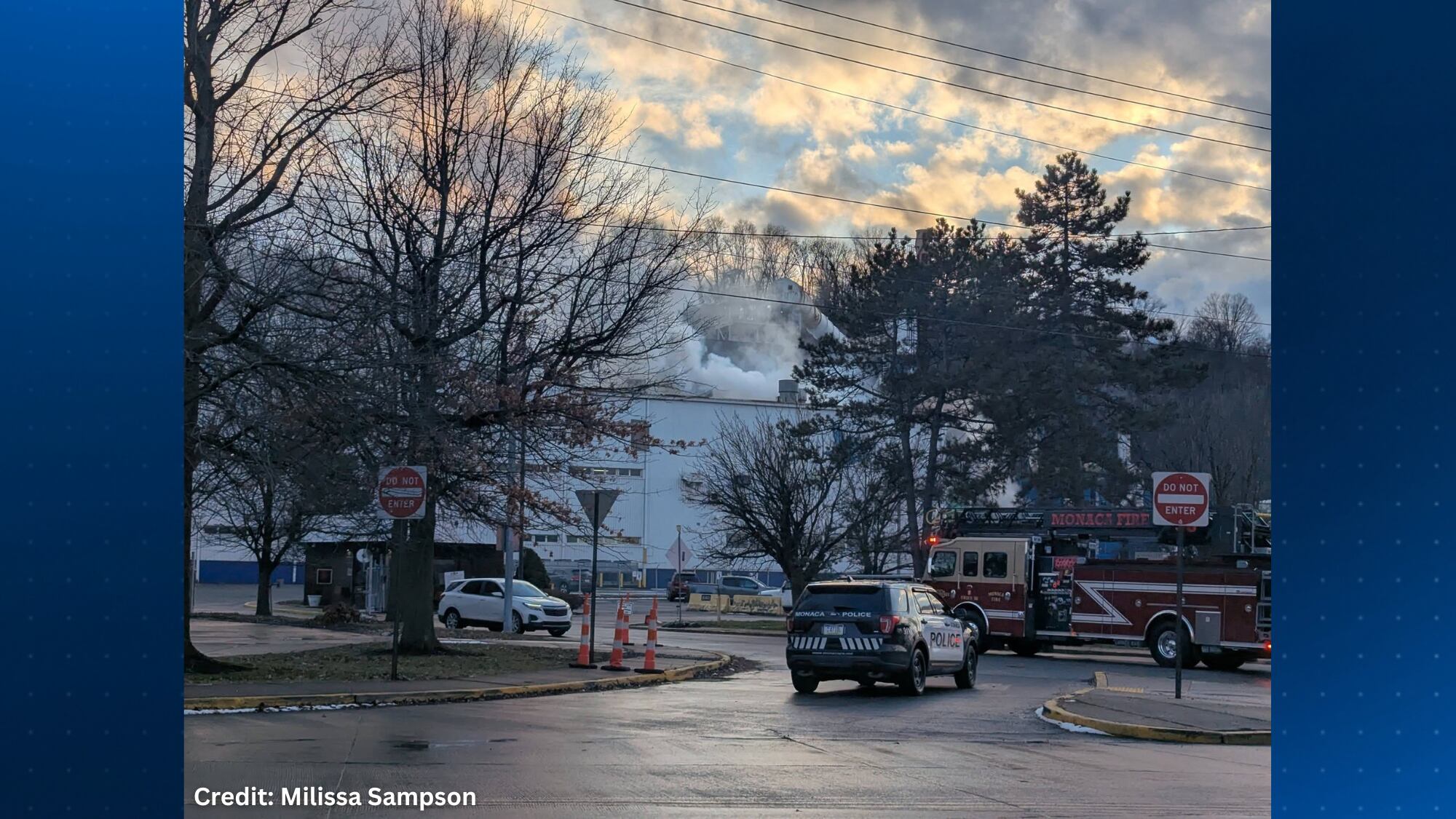 Emergency crews respond to fire at Beaver County glass factory