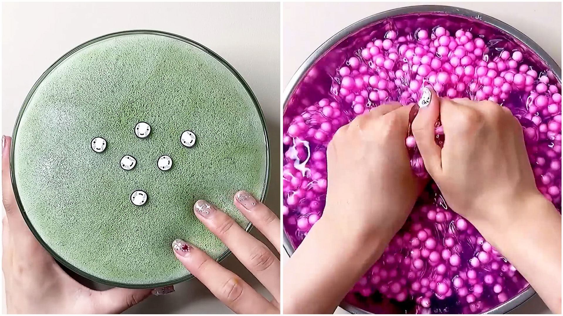 Zachte en knapperige slime ASMR