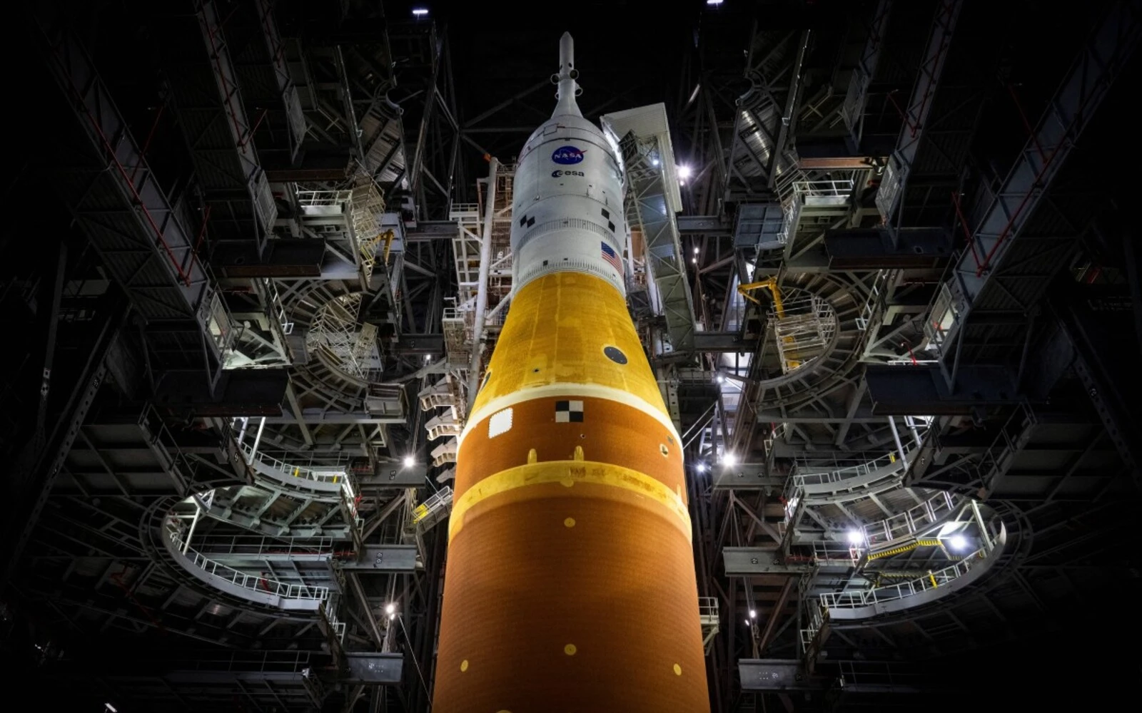 NASA rolls out moon rocket to launch pad ahead of Artemis 2 mission