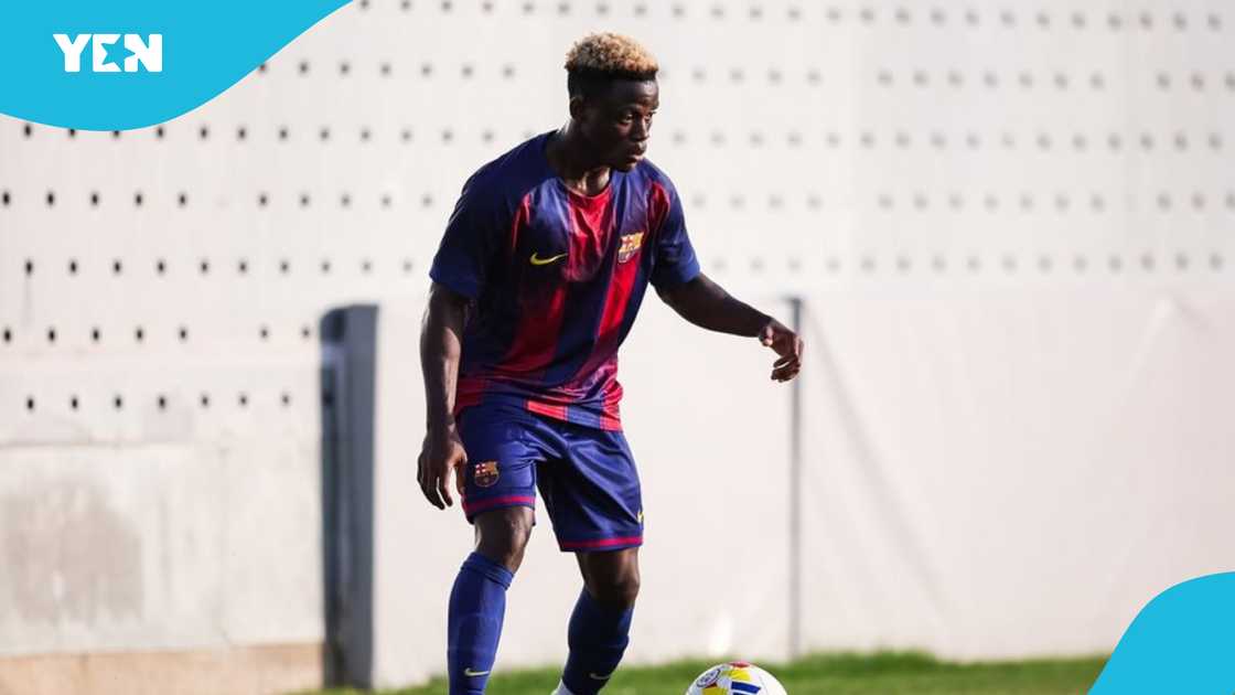Abdul Aziz Issah's mesmerising goal sparks joy in Barcelona B's ...