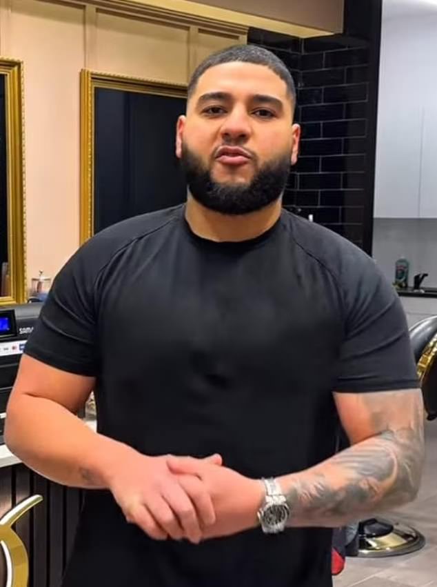 Barber Ali Akil (pictured) said he's just a young guy trying to earn a living doing what he loves