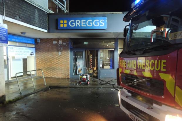 Greggs bakery closed after fire breaks out
