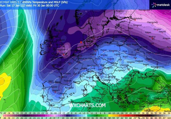 UK snow maps show 480-mile blizzard hitting after -14C freeze - 18 ...