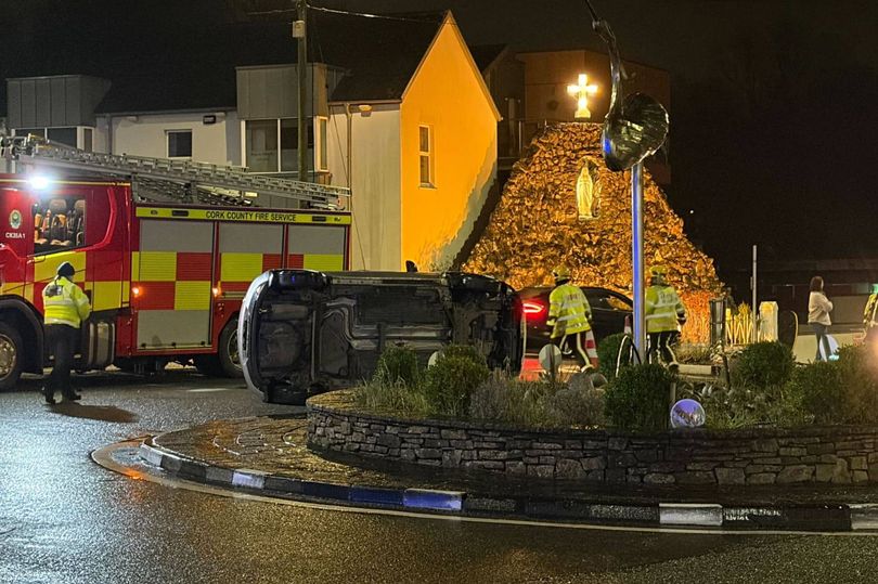 Motorist has lucky escape as car flips on its side after serious crash ...