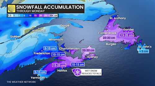High winds, heavy snow from nor'easter to give East Coast a winter wallop