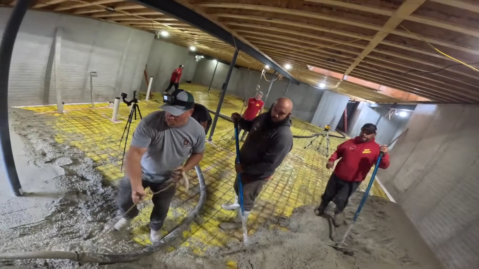 Time to pour concrete on this basement job