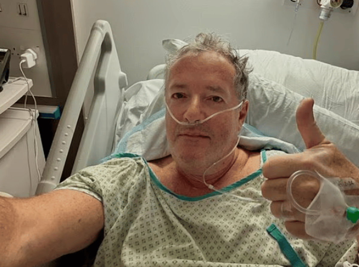 Piers Morgan rushed to hospital after breaking hip in restaurant fall<br>