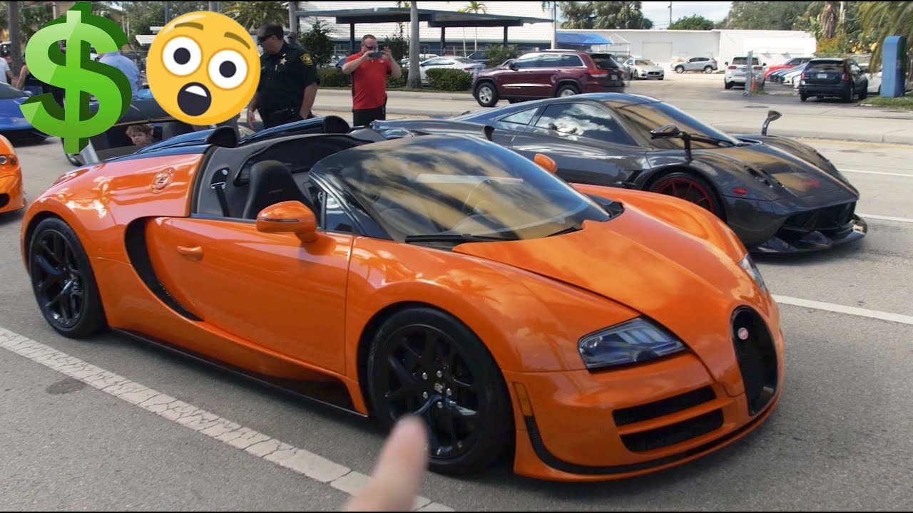 One mile long exotic car traffic jam captured on video