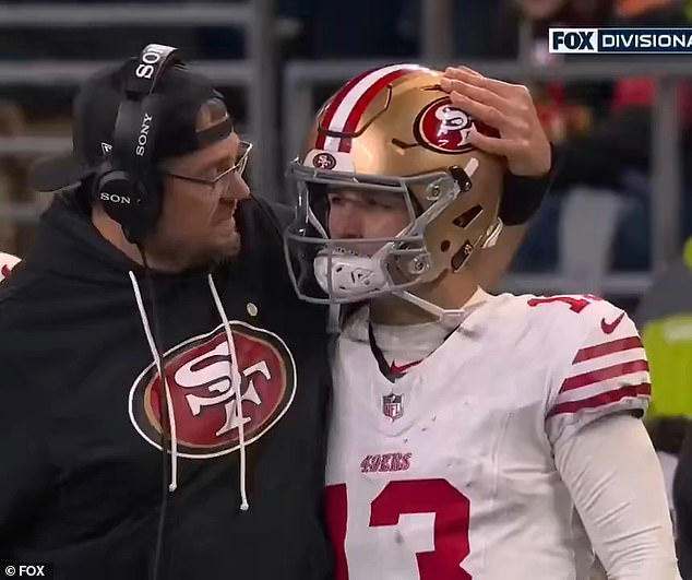 San Francisco 49ers quarterback Brock Purdy caught crying on the ...