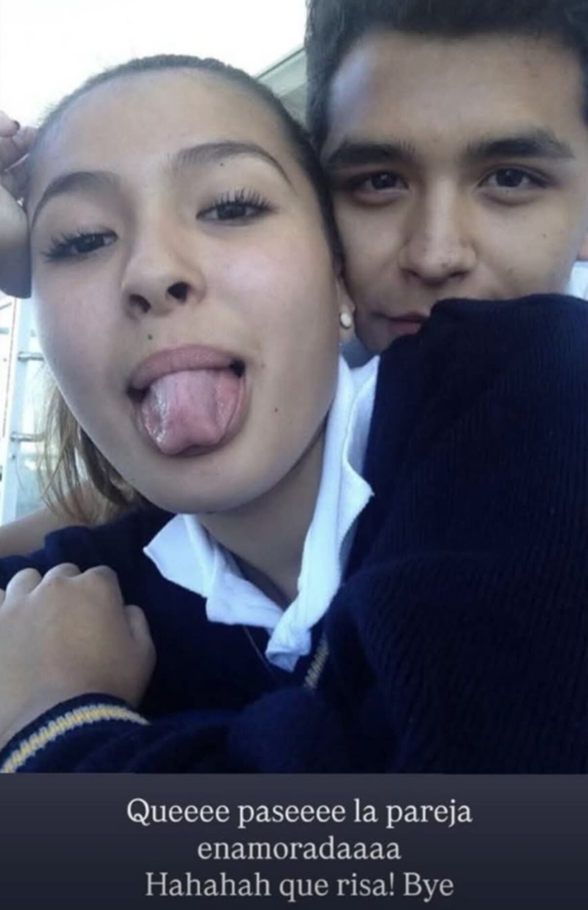 Christian Nodal y Lisa Fernanda Macías, novios durante la preparatoria. Fotos: X